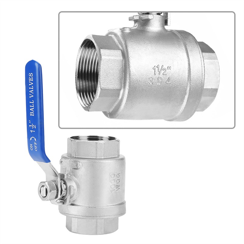 304 Stainless Steel Two Piece Full Port Female Thread Ball
