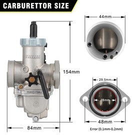 NIBBI PEZ28 Carburetor 30mm Carburetor High Performance for PZ30 Carburetor 250cc Hawk - Pit Dirt Bike ATV Scooter Moped Motorcycle Go-kart