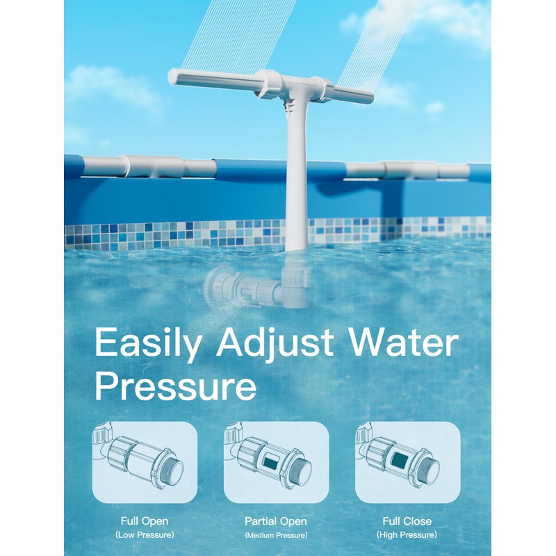 2025 Height Upgrade Pool Fountain for Above Ground/Inground Pools with