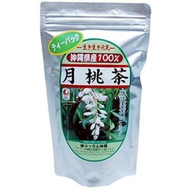 Tsuki Momocha Tea Pack (0.07 oz (2 g) x 25 Packs, Uchin Okinawa, 100% Tsuki Peach Leaves Produced in Okinawa Prefecture, Plenty of Minerals, Polyphenol, Fragrant Herbal Tea