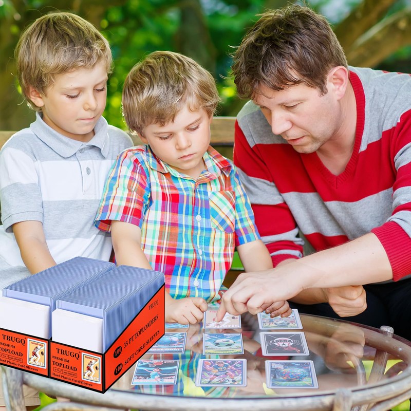 TRUGQ 400 Card Sleeves Top Loads for Cards,3"X4"Baseball Card Protectors,Toploaders