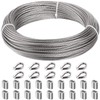 Okllen 1/8" (3MM) Wire Rope, 100FT Stainless Steel Cable, 7x7
