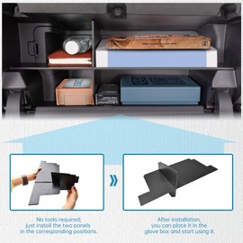 EDBETOS Glove Box Organizer Compatible with 2024 2025 Toyota Tacoma Accessories and 2025 4Runner Glove Box Compartment Insert 4th Gen Tacoma Secondary Storage Divider