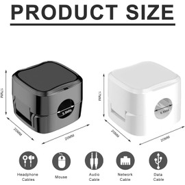 12 Pack Magnetic Cable Clips, Magnetic Cable Organizer Desk, Cable Management, Magnetic Cord Holder, Wire Holder for Car Desk Office Phone Nightstand (Black White)