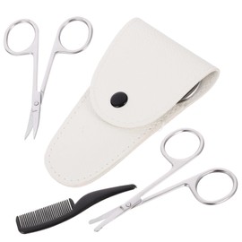 Baluue 12 Pcs Precision Beard Scissors Scissors Set Stainless Steel Perfect for Trimming Hair Salons Home Use Barber Shops Compact Durable