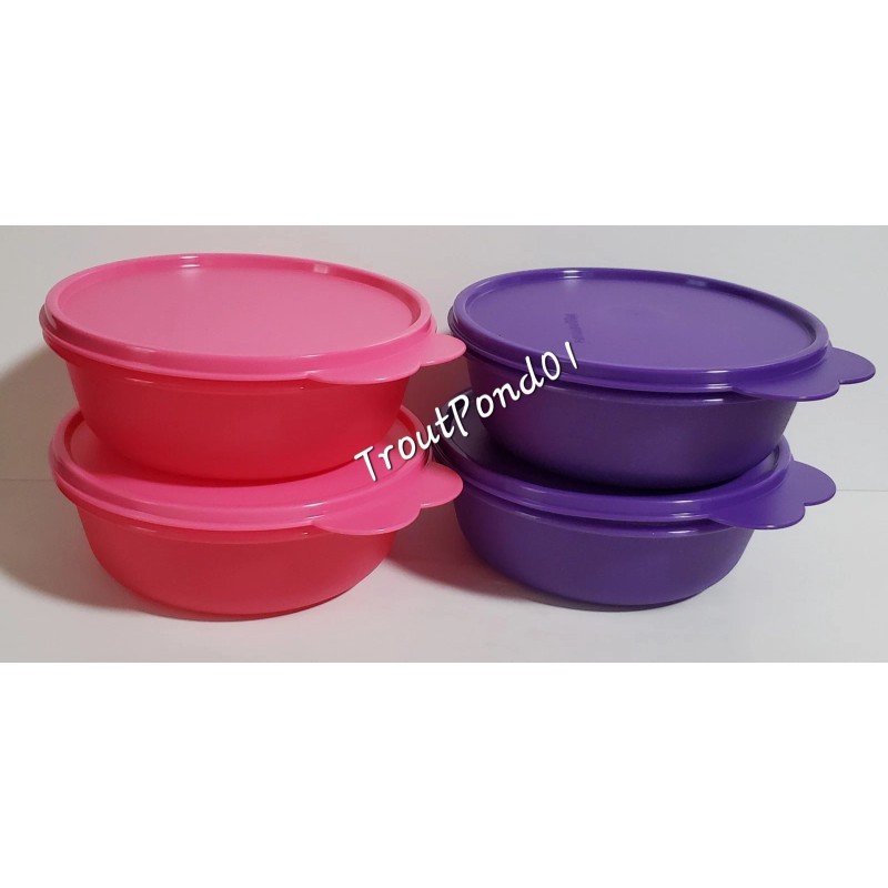 Tupperware Cereal Bowls Modular Nesting Bowl Purple and Pink 2.5
