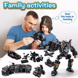 HISTOYE 51-in-1 Robot Building Kit - STEM Toys Erector Set for Kids 8-12 - En...