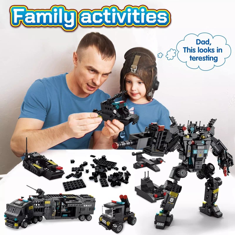 HISTOYE 51-in-1 Robot Building Kit - STEM Toys Erector Set