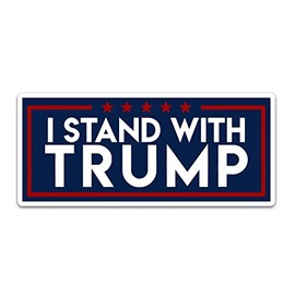 I Stand with Trump Vinyl Sticker Auto Car Truck Wall Laptop | Sticker | 8" x 3.5"