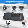 5-in-1 Electric Knife Sharpener for Kitchen Knives, with 100% Diamond