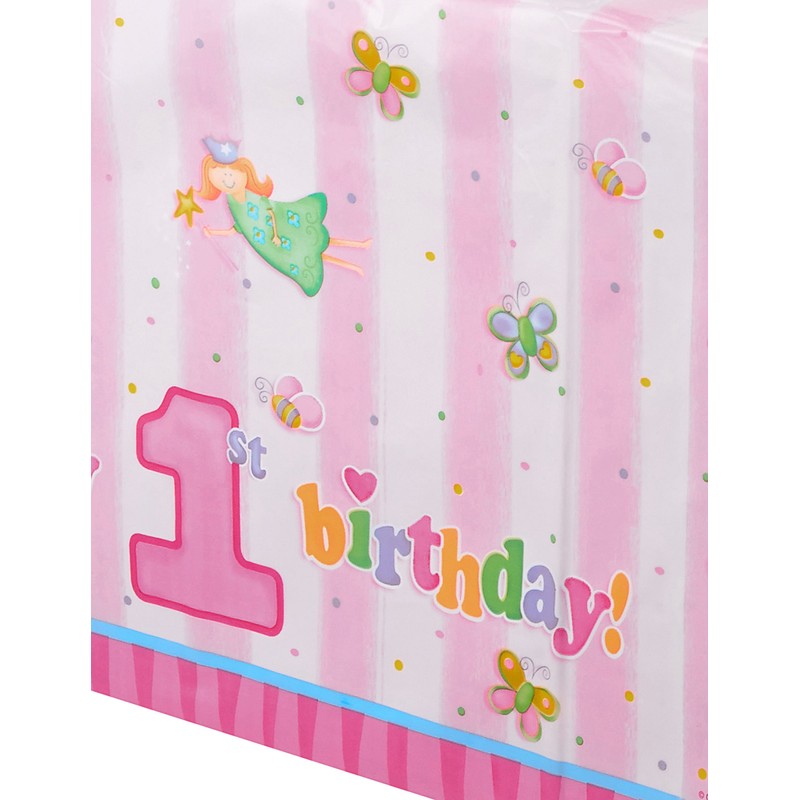 Fun At One Girl Plastic Tablecover