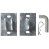 Dock Edge Stationary Dock Connector Hinge Kit, Galvanized, 3/16"