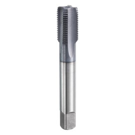 sourcing map 9/16"-20 UNS Thread Tap 6542 Cobalt High-Speed Steel TiCN Coated Plug Tap Right Hand Flat Head 4 Straight Flutes Screw Threading Hand Tap