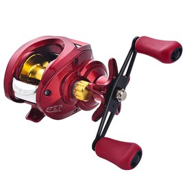 CHANGSHENG Bait Reel Fishing Reel Bait Finesse Reel Shallow Groove Spool Ultra Lightweight Aluminum Alloy Spool Strong Magnetic Brake for Saltwater Fishing Freshwater (Right Handle)
