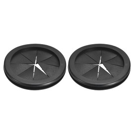 sourcing map 2Pcs Rubber Grommets 2-13/16"(72mm) ID 3-1/8"(80mm) Drill Hole Double Sided Firewall Hole Plugs Round Electrical Wiring Gasket, Black