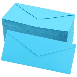 TAICHEUT 400 Pack 9 x 4 In Blue V Flap Envelopes, Mailing Letters Business Envelopes for Letters, Postcards, Greeting Cards and Invitations