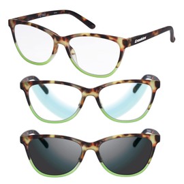 Croakies Petra Photochromic Eyewear | UV400 Sunglass and Bluelight Protective Eyeglass For Outdoor and HEV Devices | Bundle