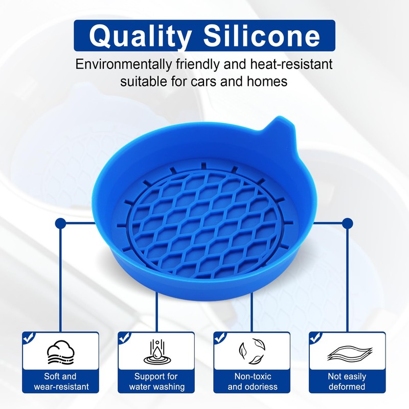 SINGARO Car Cup Holder Coaster, Silicone Cup Holder Insert, Universal