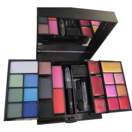 Botanical Beauty All in One 23 Colors Palette. 10 Color of the Lipgloss, Cheek Blush 2 Color, 10 Color Eyeshadows, 1 Color Brow, 1 Black Brow Pencil.