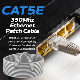 Cables Direct Online Cable de conexión de red Ethernet Cat5e sin enganches, color gris, 10 pies