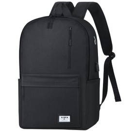 AISFA Men's Rucksack Backpack, PC Bag, Business Backpack, Large Capacity, Laptop, USB Charging Function, Earphone Hole, Outdoor, Waterproof, Travel, Unisex, Kokushiku, Lightweight backpack