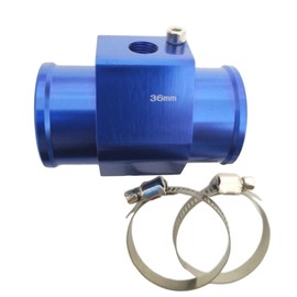 Aquamie Universal Water Temperature Sensor Attachment Adapter PT 1/8 Radiator Hose Blue (36mm)