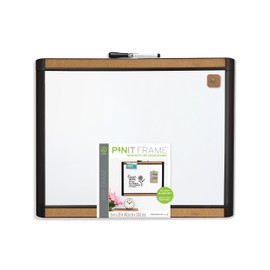 U Brands PINIT Magnetic Dry Erase Board, 20 x 16 Inches, Black Frame (426U00-01)