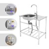 Stainless Steel Outdoor Sink with Hose Hook Up, Freestanding Single
