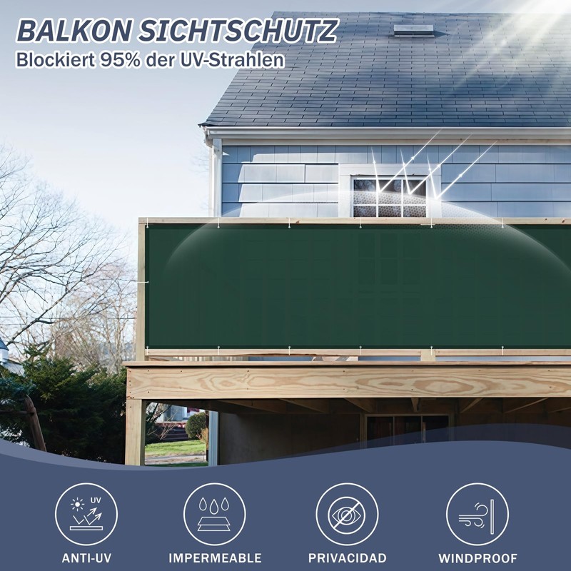 HENG FENG Balcony Privacy Screen, 70 x 600 cm, PES