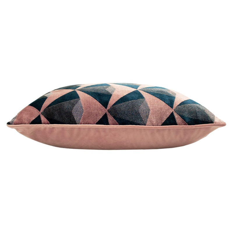 Paoletti Leveque Cushion Cover, Blush/Navy, 50 x 50 cm