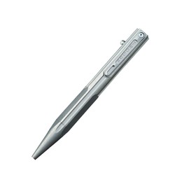 Hamans Bolt Action Pen Titanium Pen Ballpoint Pen with Clip Compact Size EDC Tool (Grey)