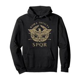 Roma Invicta SPQR Roman Eagle Distressed Pullover Hoodie