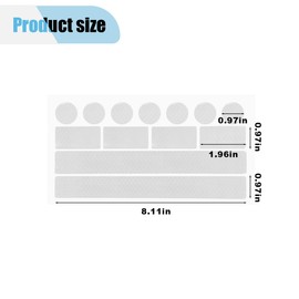 13PCS Strong Reflective Car Warning Stickers, Waterproof Safety Warning Adhesive Car Bumper Decals, High-Intensity Night Visibility Tape Car Accessories for Vehicles, Motorcycles, Bicycles (Silver)