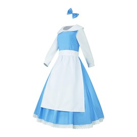 LILLIWEEN Princess Dress Cosplay Costume Maid Dress Halloween Outfit for Women Fancy Party Dress Up XS