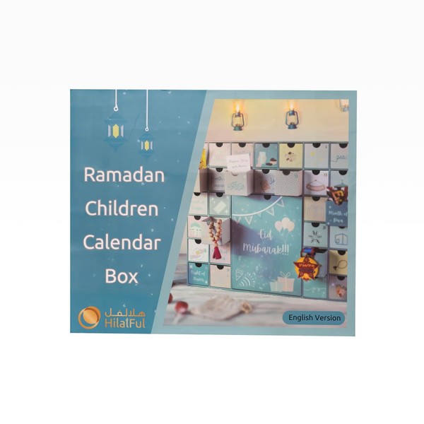 HilalFul Themed Ramadan Countdown Calendar Box - English | Cardboard