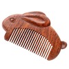 Minkissy 2pcs Natural Sandalwood Hair Comb Fine Tooth Comb for