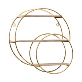 NCONCO Wall Decoration Shelf, Circle Shelf, Wall Decoration, Hand Crafted Display Shelf for Bathroom, Kitchen, Office