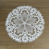 2Pack Round Lace Placemats for Dining Table,11inch Diameter Delicate Floret