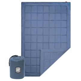 ESOKA PRON Outdoor Camping Blanket,Lightweight Waterproof Puffy Camping Blanket,Portable Camping Quilt for Travel, Picnic, Hiking,Camping (Gray)