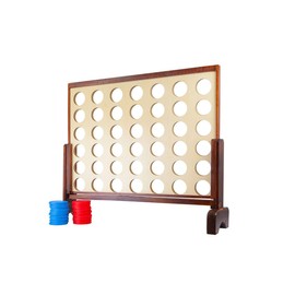 Monoprice Giant Four-in-a-Row - for Tailgating, Bbqs, Camping, Outdoor Events, and Much More - Pure Outdoor Collection, Wood, 34 x 26 x 4.25 inches