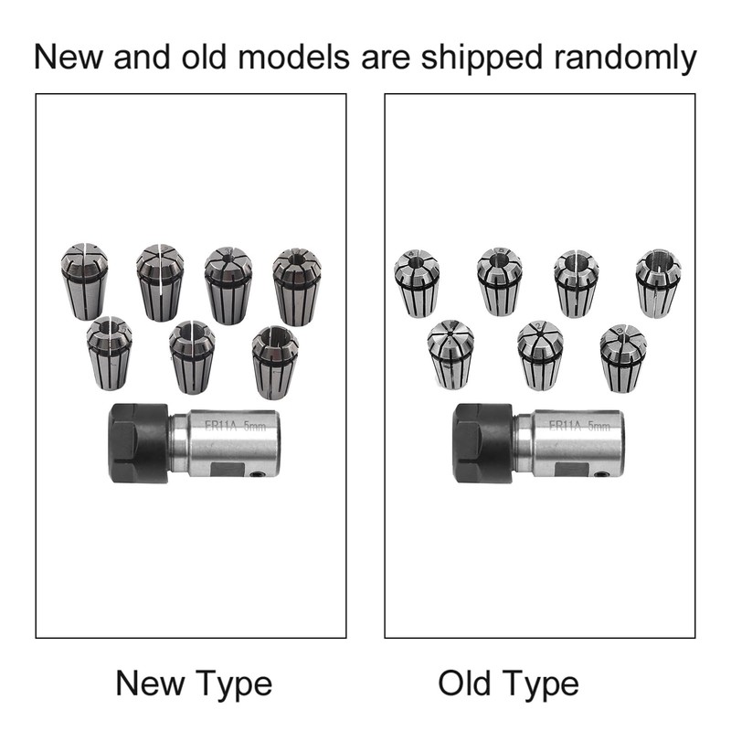 Chazcool 7PCS ER11 Collet Set, 1-7mm Spring Collet Set with