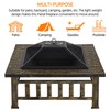 Yaheetech Fire Pit Outdoor Fire Pits with Heat-Resistant Coating Outdoor