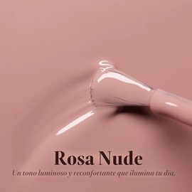 AZUREBEAUTY - Esmalte de uñas rosa nude – Seco rápido, de larga duración, acabado natural brillante para manicura y arte de uñas DIY, calidad de salón