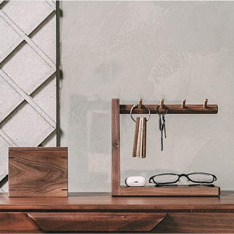 Sakulaya Key Holder, Accessory Stand, Wooden Key Storage, Small Items,