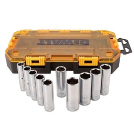 DEWALT Drive Socket Set, Metric, 1/2-Inch Drive, 10-Piece (DWMT73815)