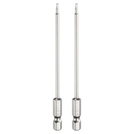 HARFINGTON 2pcs H1/16 Hex Head Screwdriver Bit 1/16" Flat Tip 1/4" Hex Shank 4" Long Magnetic Hexagonal Screw Drill Bit Wrench Chrome Plated Power Driver Socket