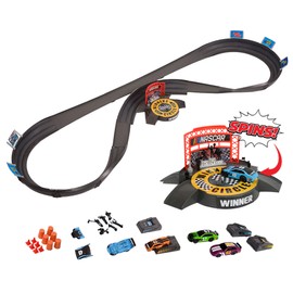 Slot Car Race Track Sets | NASCAR Crash Circuit Ultimate Road Course Bundle | 4 Electric Powered Cars with Flash Chargers | Race Tracks for Kids Ages 4-8 | Car Racing Toy