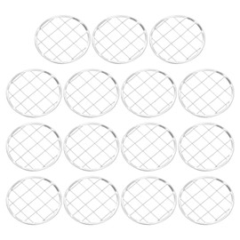 PATIKIL Flower Frog Lid 2.4inch, 30 Pcs Metal Round Floral Vase Insert Arranger for Arrangement Plant Fixation Regular Mouth Mason Canning Jar, Silver