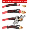 Keepro Pro Air Hose Reusable Fitting with Swivel 1/4" MNPT
