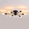 UOFUS 6 Lights Sputnik Semi Flush Mount Ceiling Light Matte